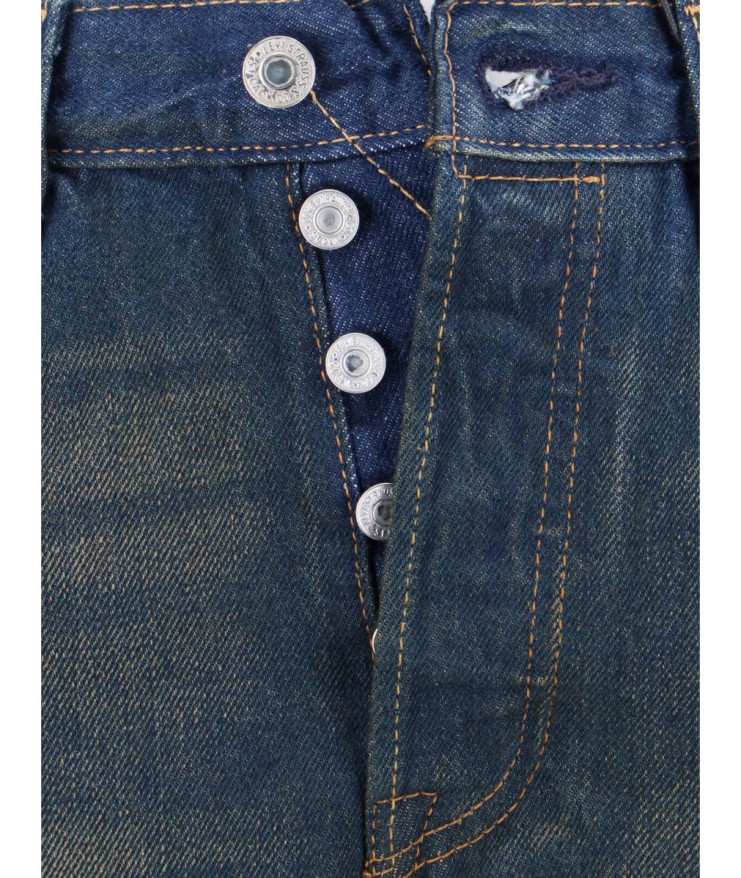 LEVI'S Синие хлопковые прямые джинсы, фото 5