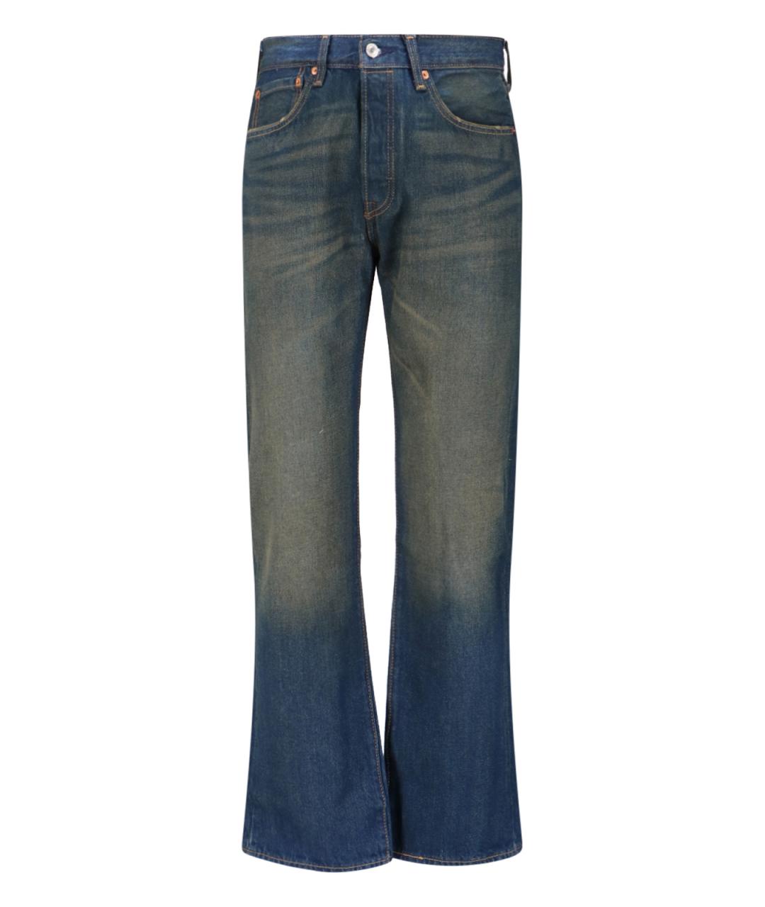 LEVI'S Синие хлопковые прямые джинсы, фото 1