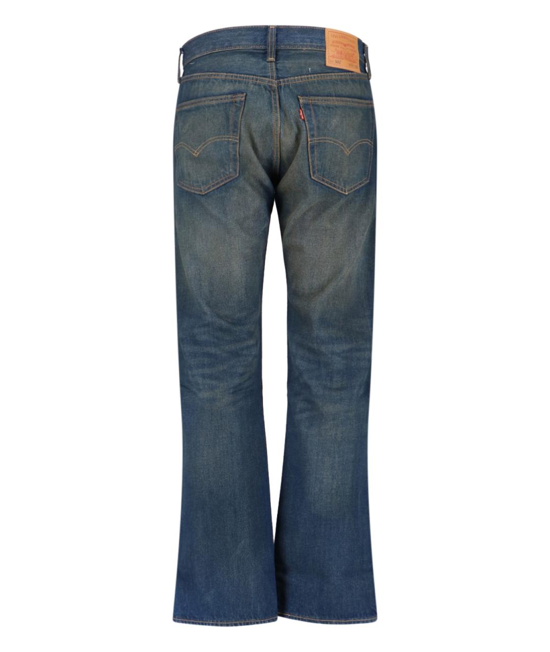 LEVI'S Синие хлопковые прямые джинсы, фото 2