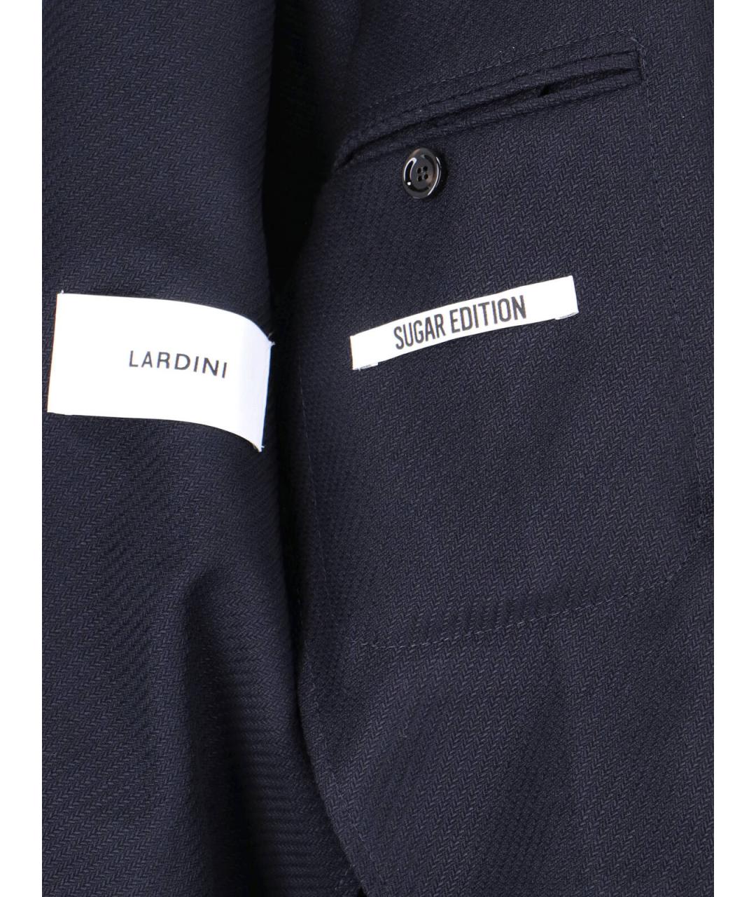 LARDINI Синий шерстяной пиджак, фото 4