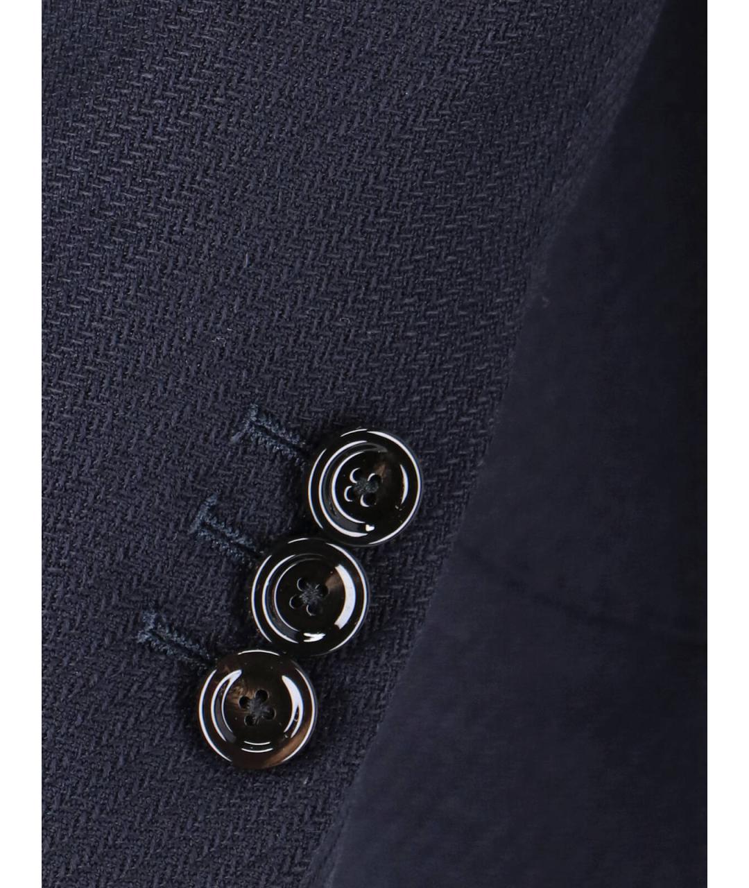 LARDINI Синий шерстяной пиджак, фото 5
