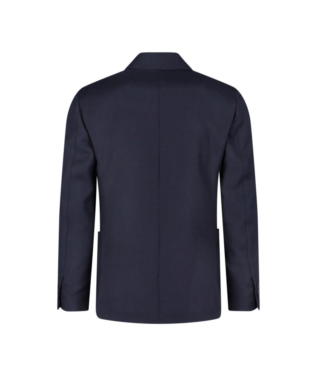 LARDINI Синий шерстяной пиджак, фото 2