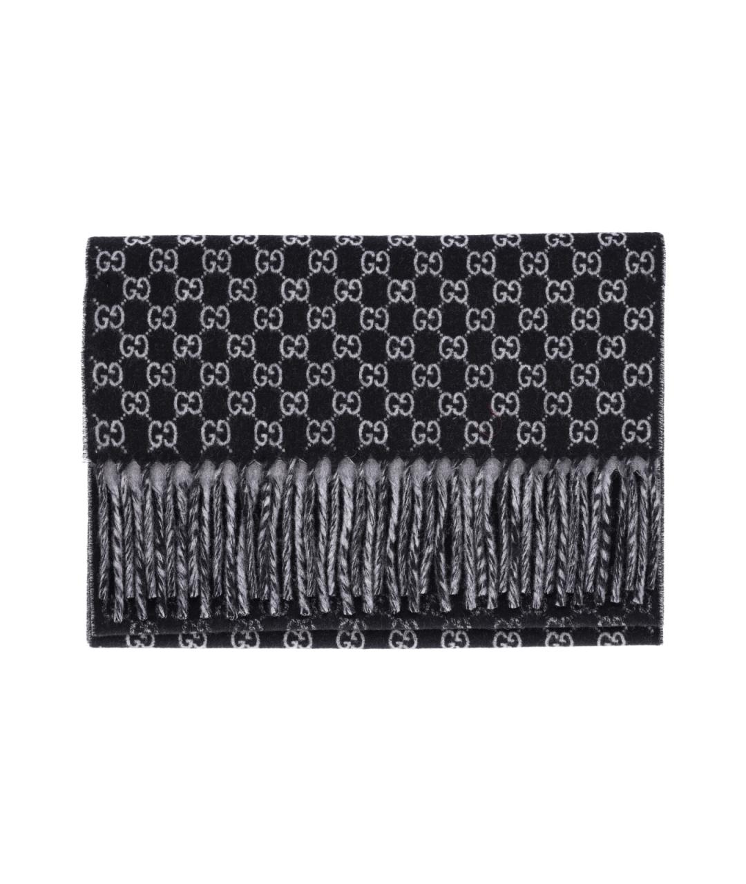 GUCCI Черный шарф, фото 2