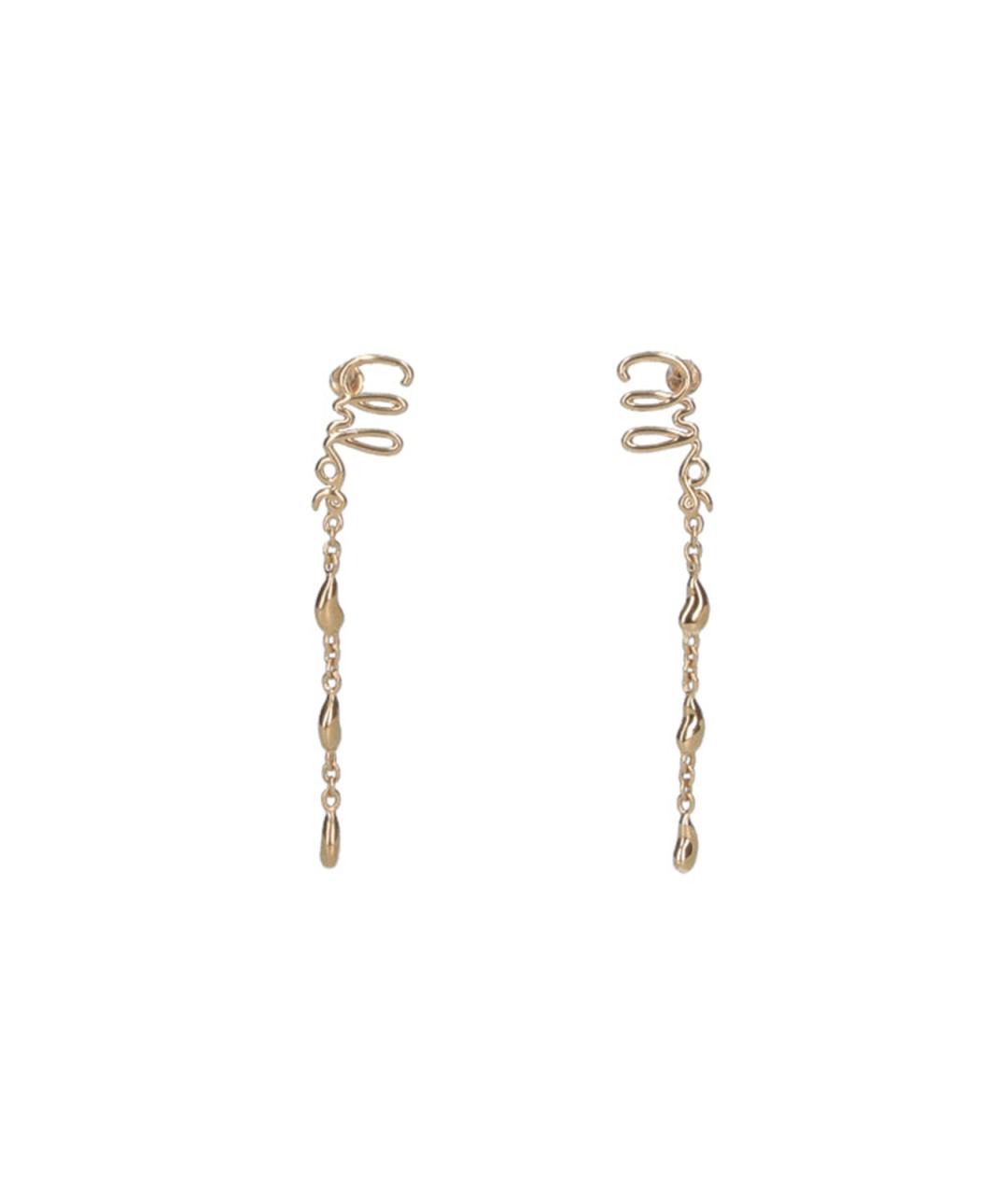 CHLOE Золотые латунные серьги, фото 3