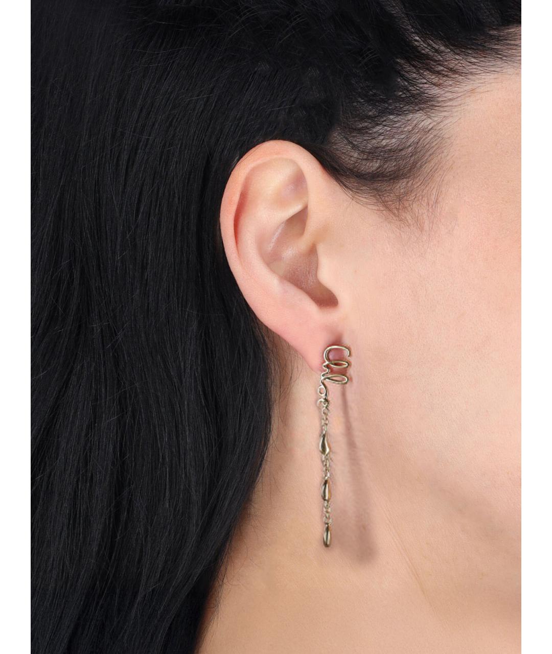 CHLOE Золотые латунные серьги, фото 2