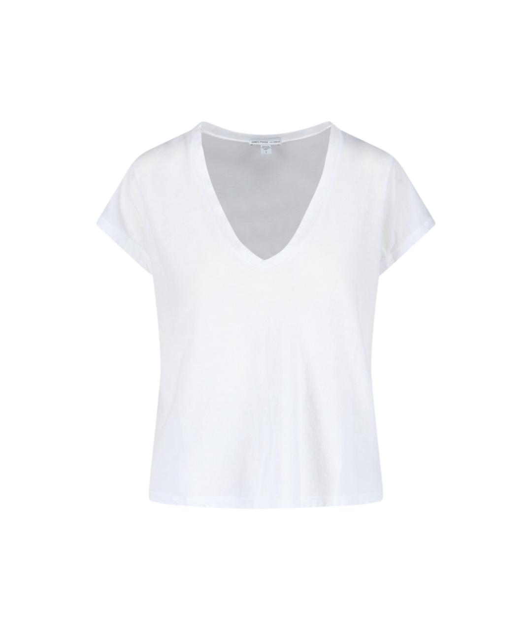 JAMES PERSE Белая хлопковая футболка, фото 1