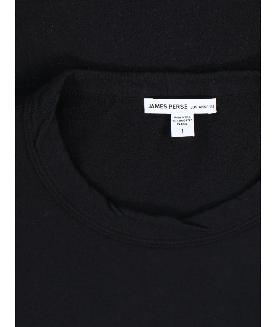JAMES PERSE Черная хлопковая футболка, фото 3