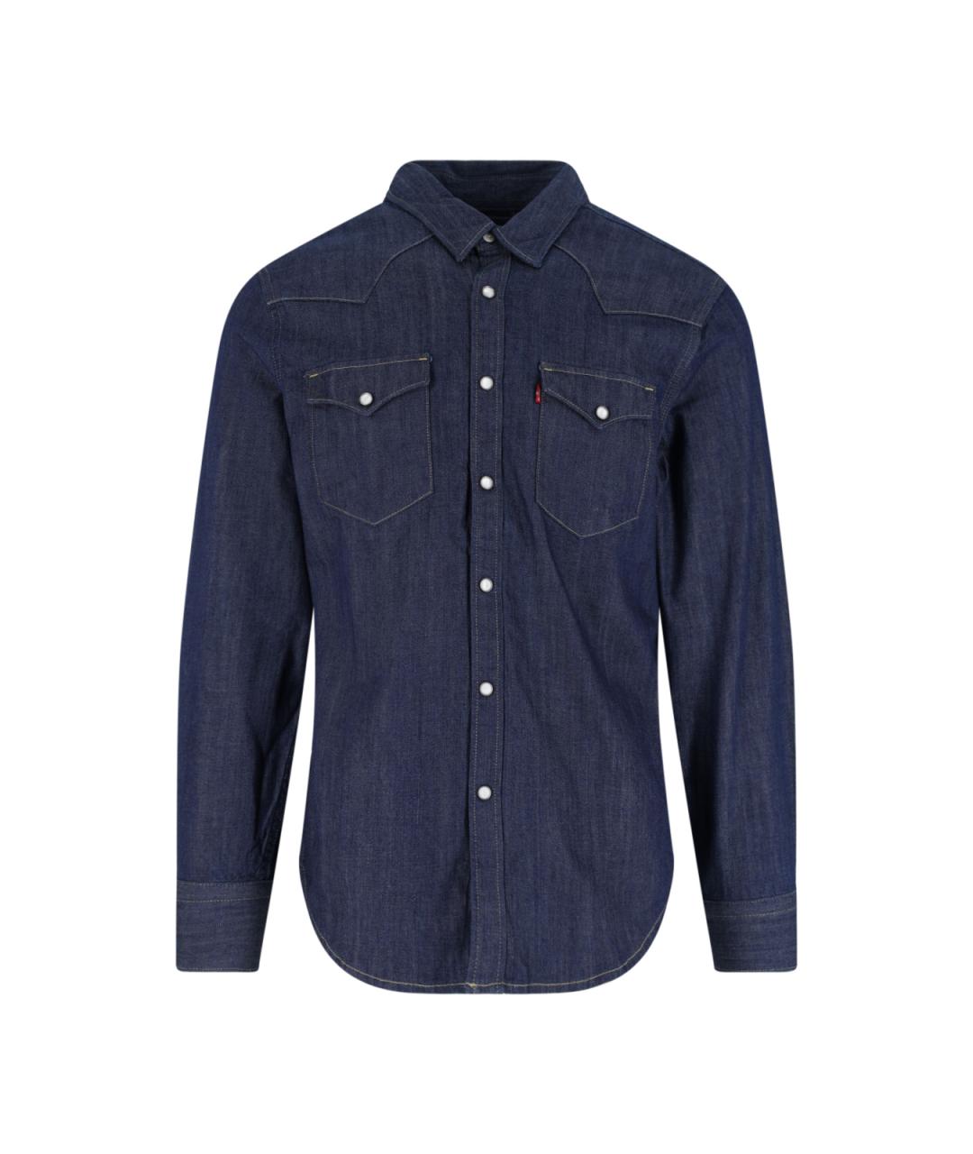 LEVI'S Синяя хлопковая кэжуал рубашка, фото 1