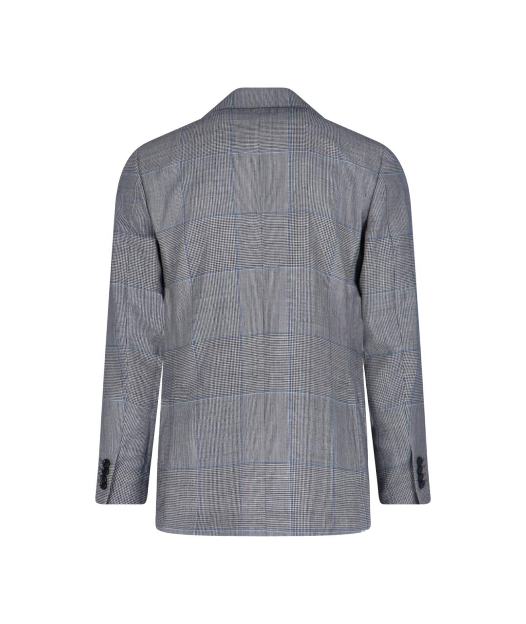 LARDINI Серый шерстяной пиджак, фото 2