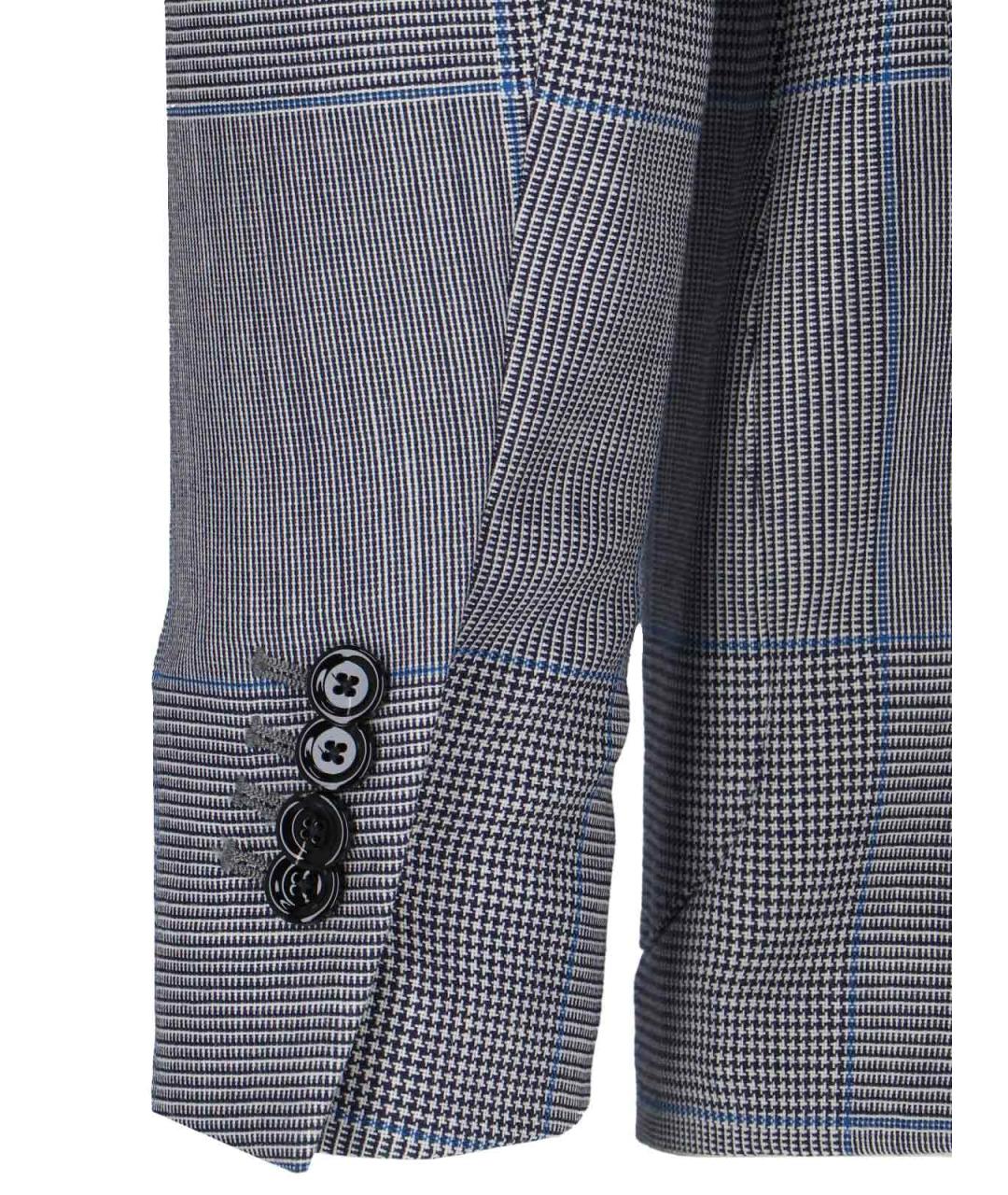 LARDINI Серый шерстяной пиджак, фото 4