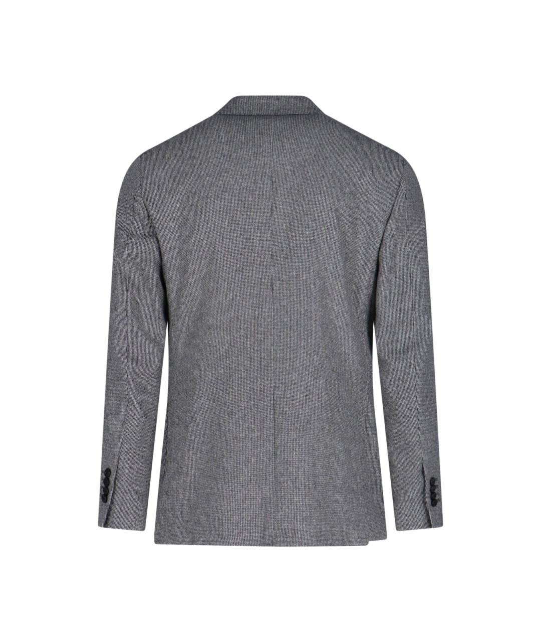 LARDINI Серый шерстяной пиджак, фото 2