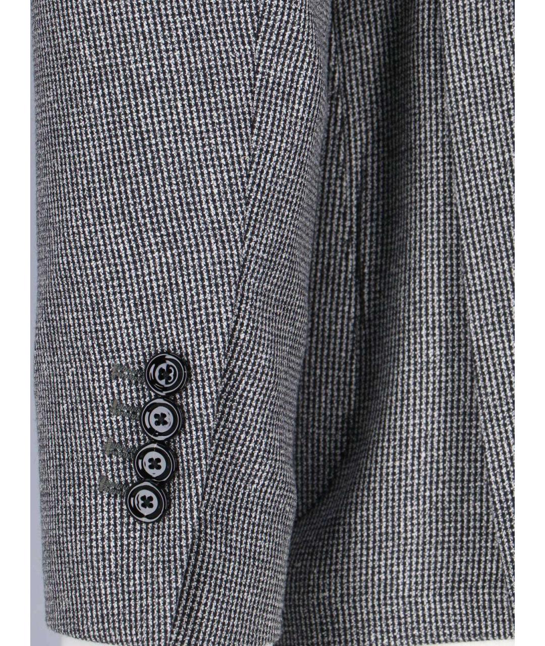 LARDINI Серый шерстяной пиджак, фото 5