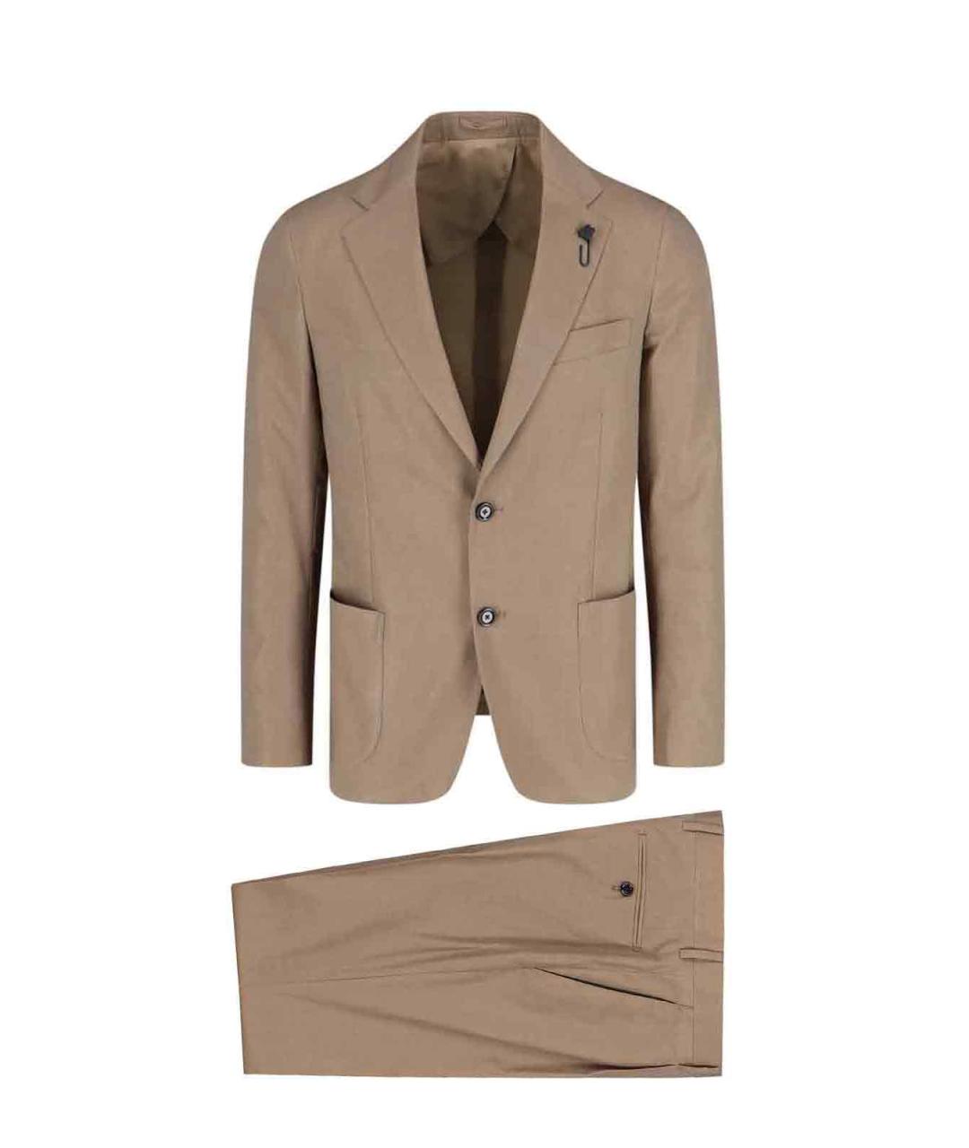 LARDINI Коричневый классический костюм, фото 1