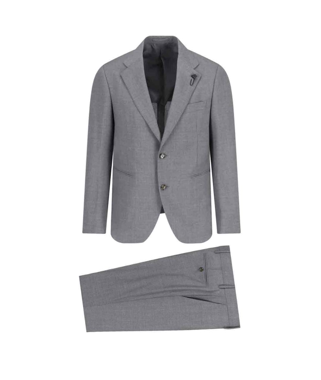 LARDINI Серый классический костюм, фото 1