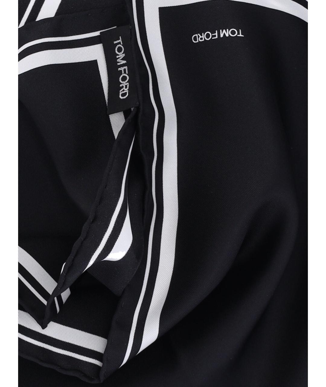 TOM FORD Черный шелковый шарф, фото 3