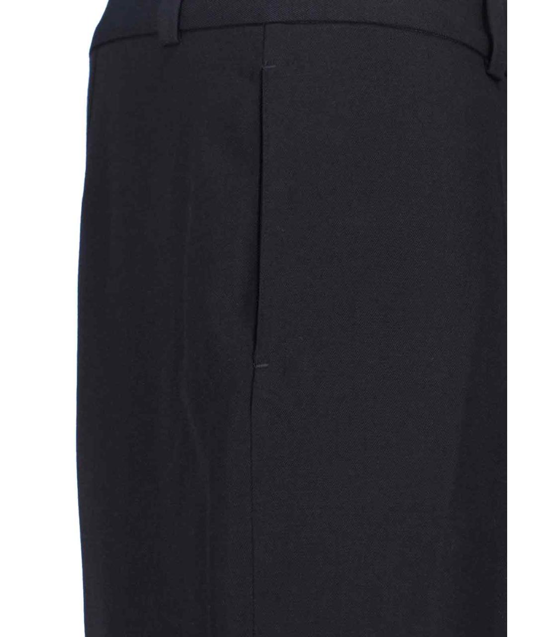 OUR LEGACY Черные шерстяные прямые брюки, фото 4