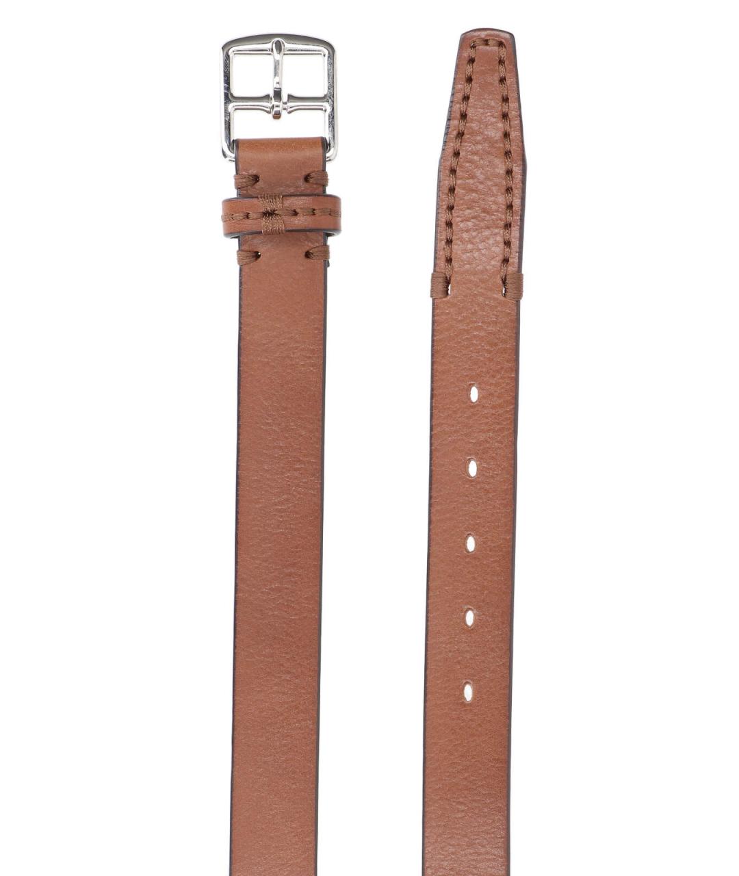 J&M Davidson Коричневый кожаный ремень, фото 2