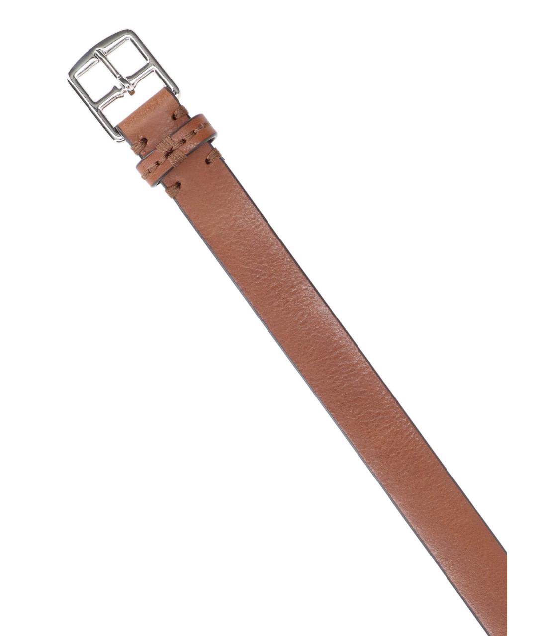 J&M Davidson Коричневый кожаный ремень, фото 3