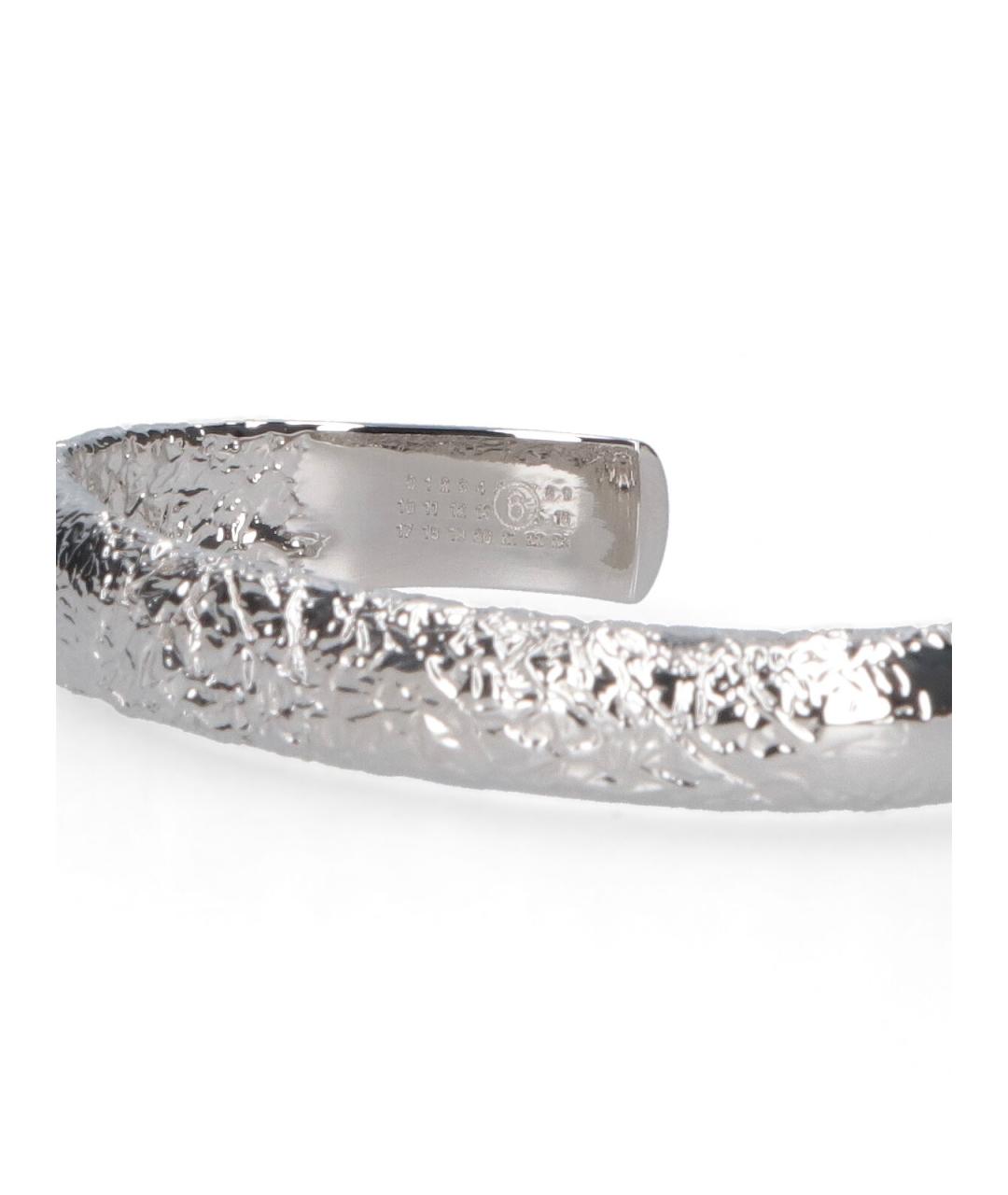 MM6 MAISON MARGIELA Серебрянный металлический браслет, фото 3