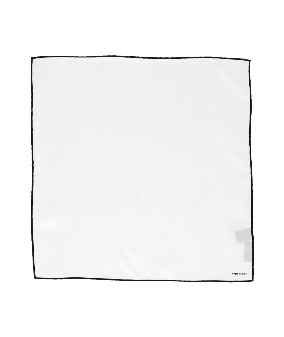 TOM FORD Белый шелковый шарф, фото 2