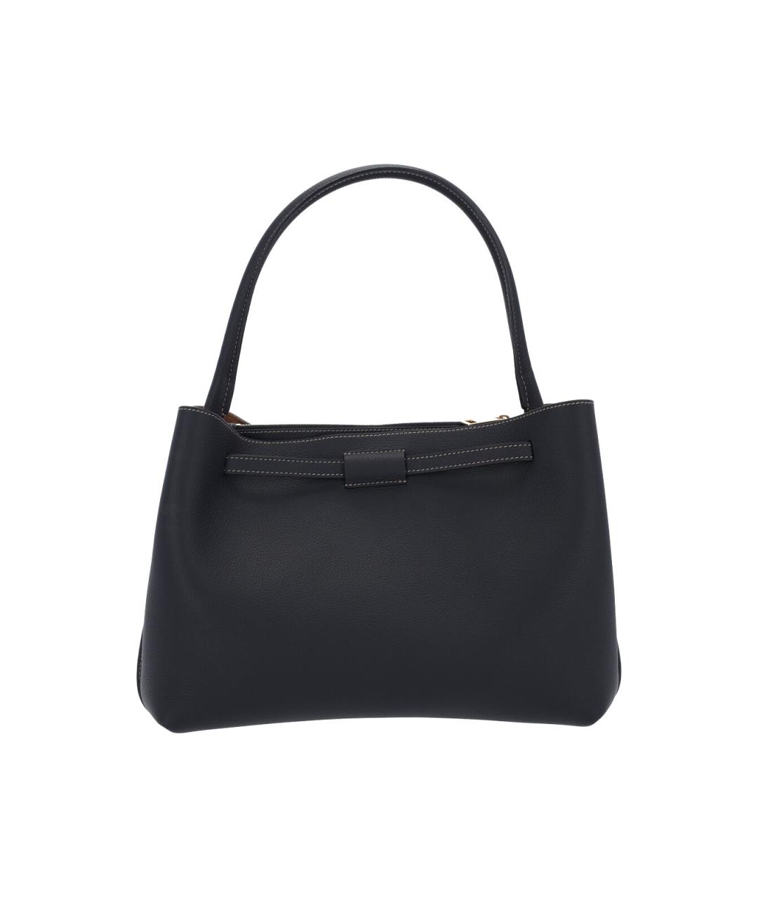 TOD'S Черная кожаная сумка тоут, фото 3