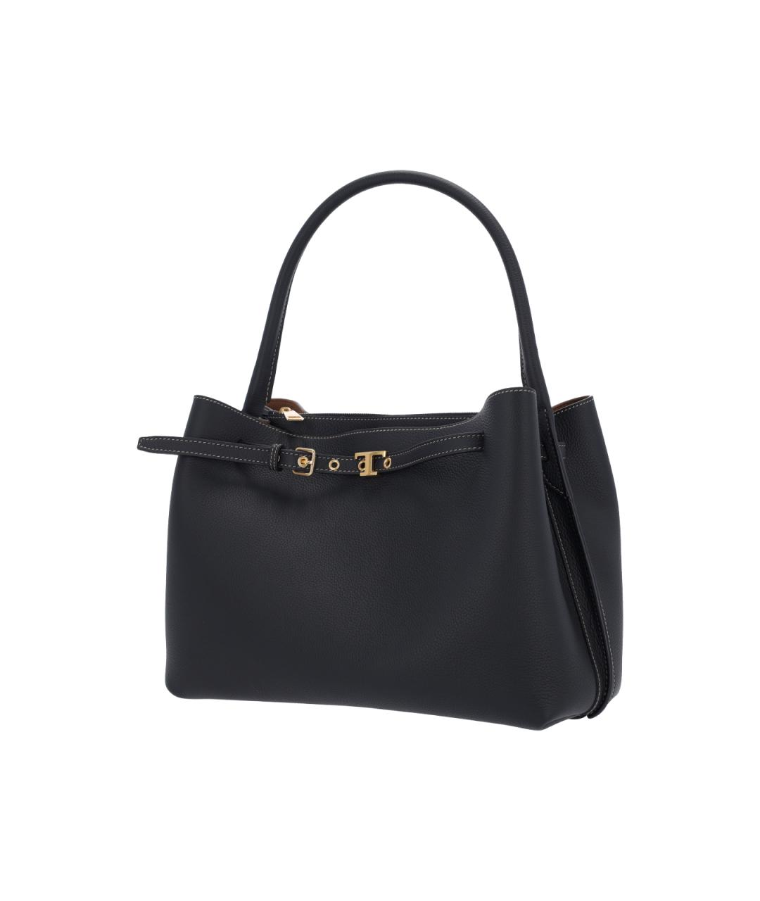 TOD'S Черная кожаная сумка тоут, фото 2