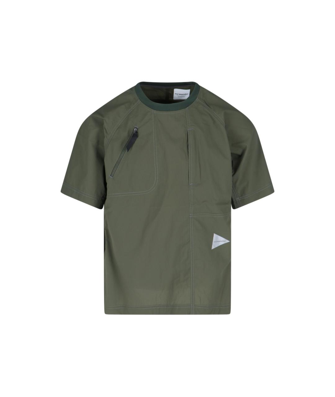 AND WANDER Зеленая футболка, фото 1