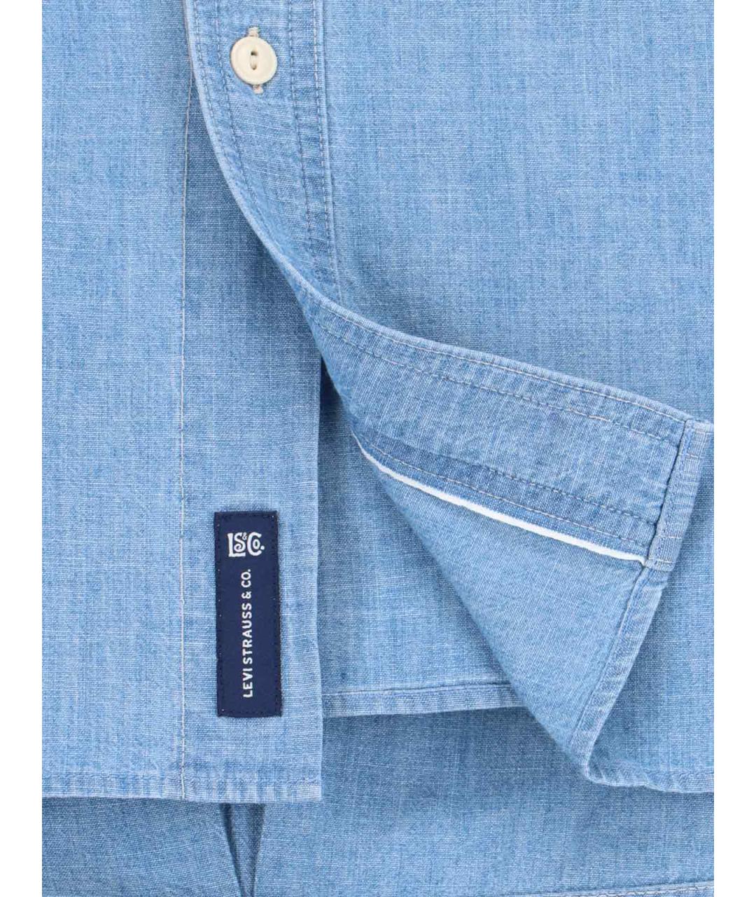 LEVI'S Синяя хлопковая кэжуал рубашка, фото 3