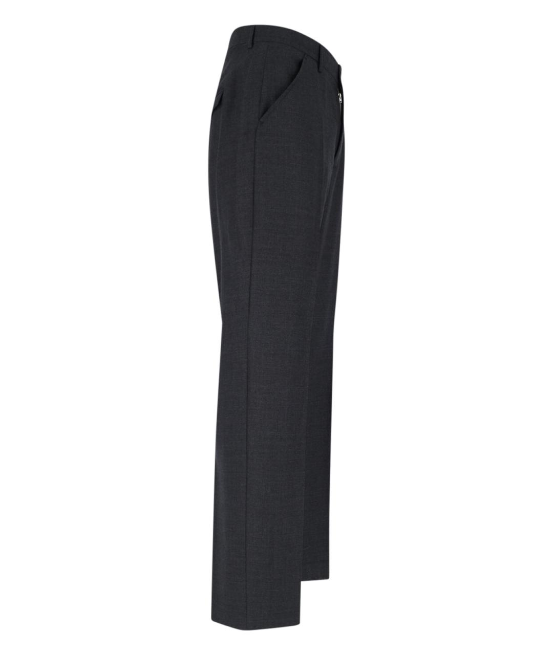 OUR LEGACY Серые шерстяные повседневные брюки, фото 3