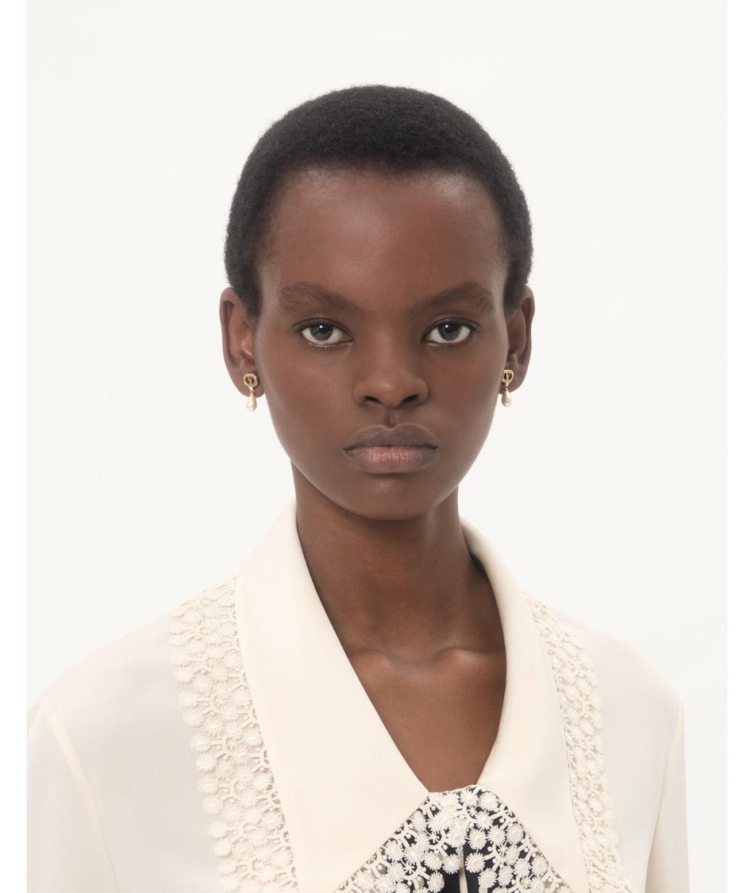 VALENTINO Золотые металлические серьги, фото 2