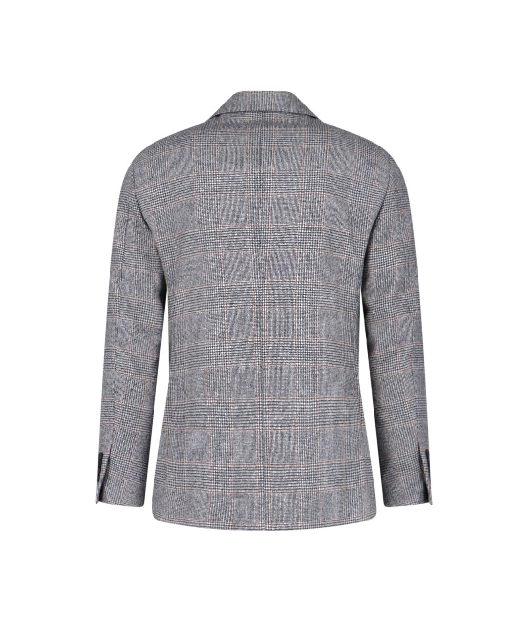 LARDINI Серый шерстяной пиджак, фото 2