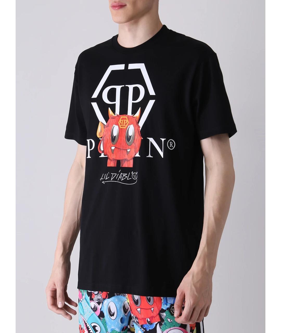 PHILIPP PLEIN Черная хлопковая футболка, фото 4