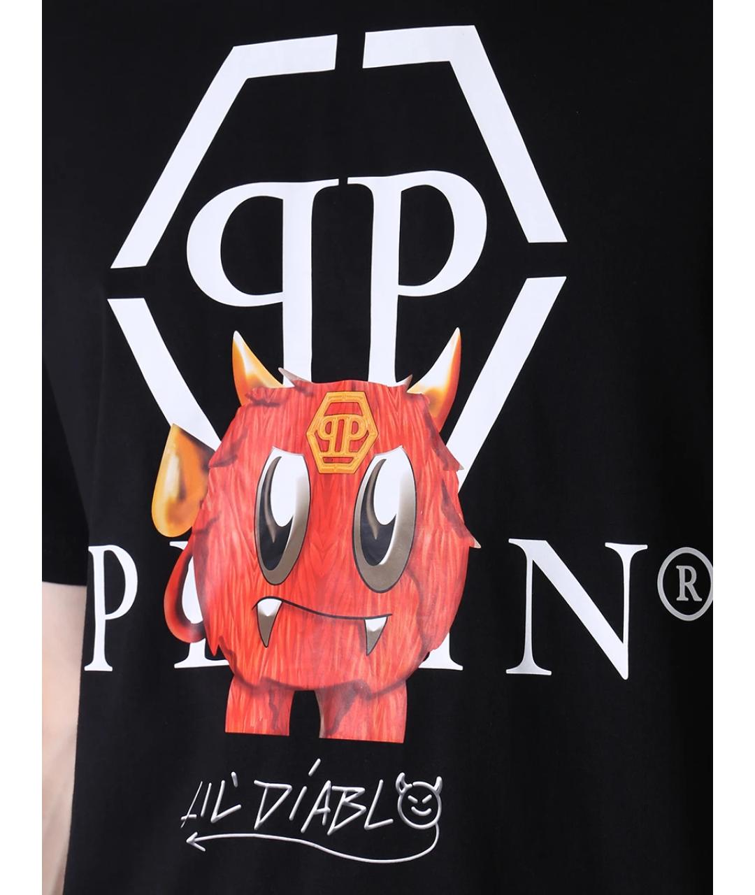 PHILIPP PLEIN Черная хлопковая футболка, фото 5