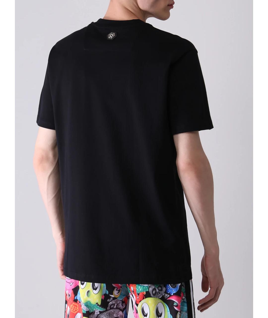 PHILIPP PLEIN Черная хлопковая футболка, фото 3