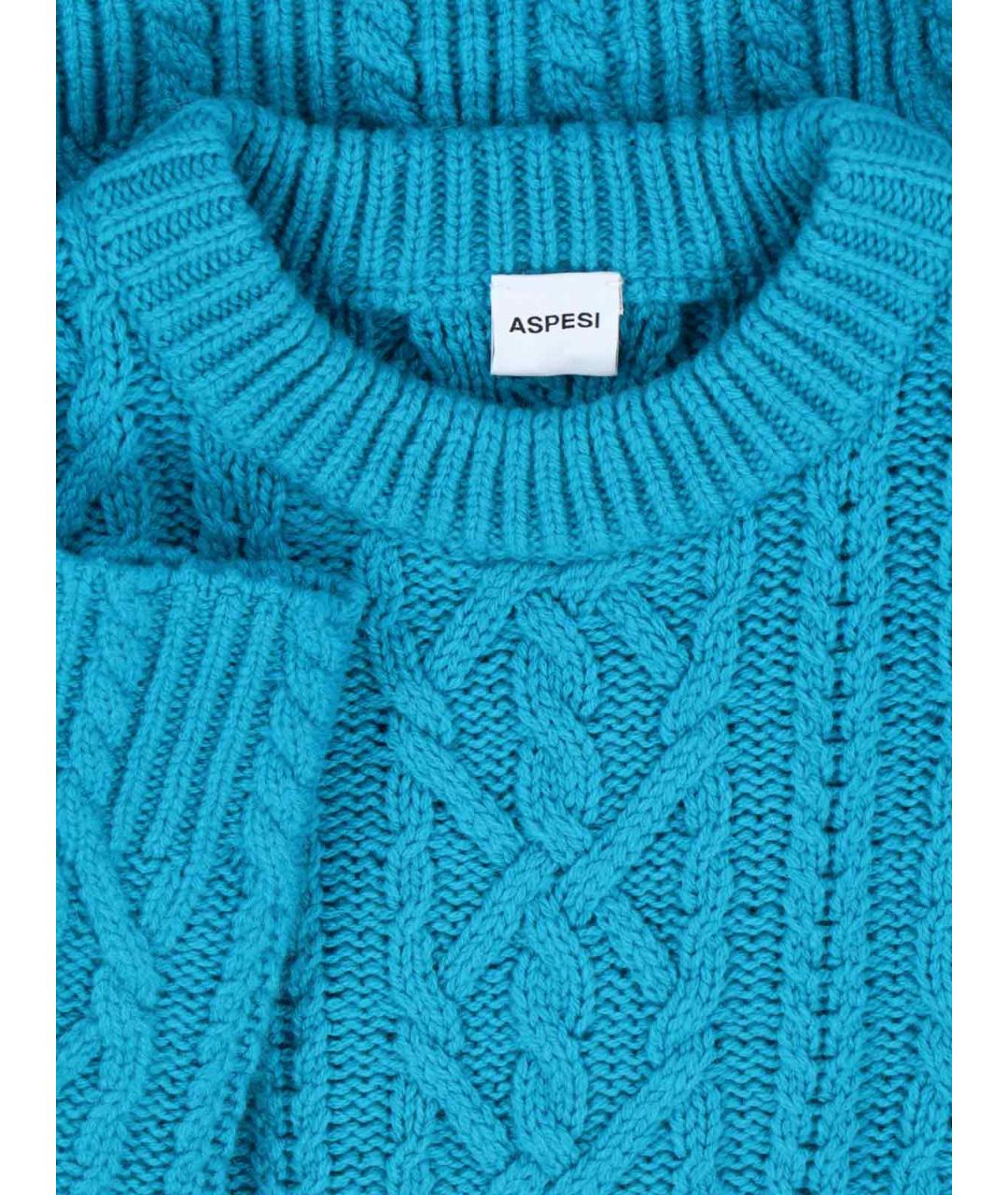 ASPESI Синий шерстяной джемпер / свитер, фото 3