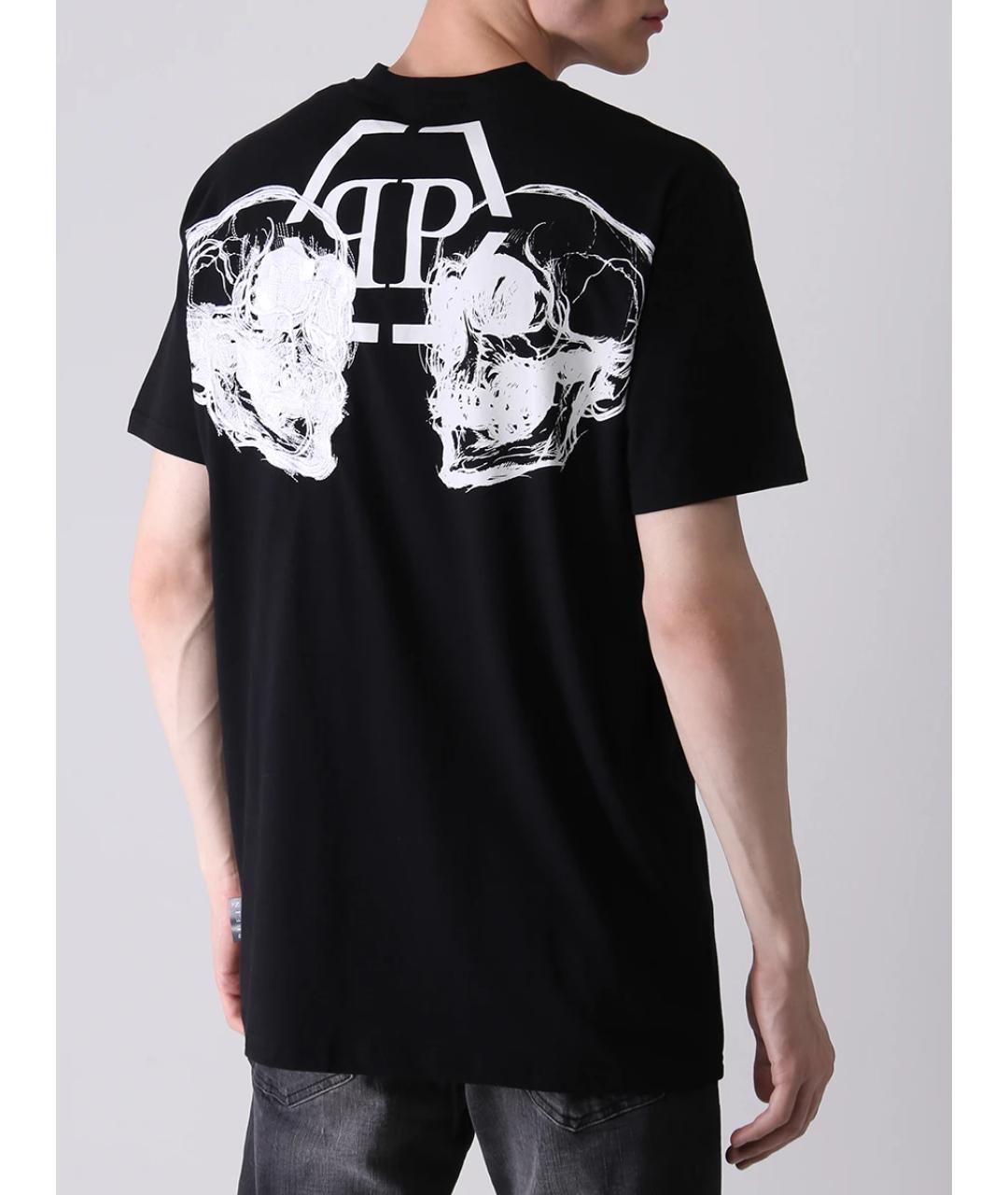 PHILIPP PLEIN Черная хлопковая футболка, фото 3