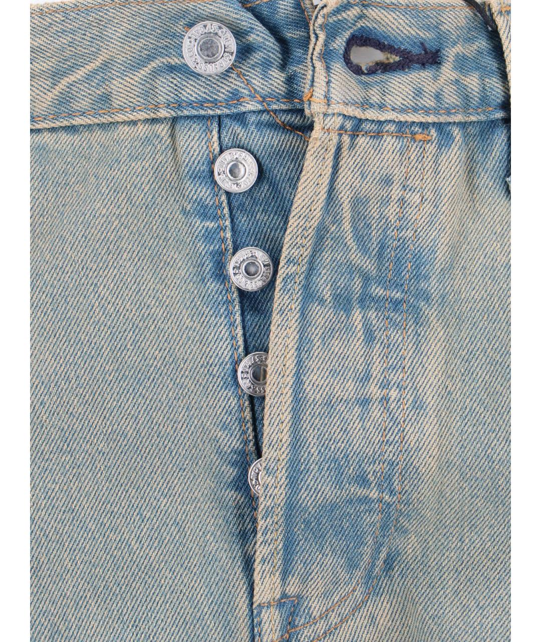 LEVI'S Синие хлопковые прямые джинсы, фото 5