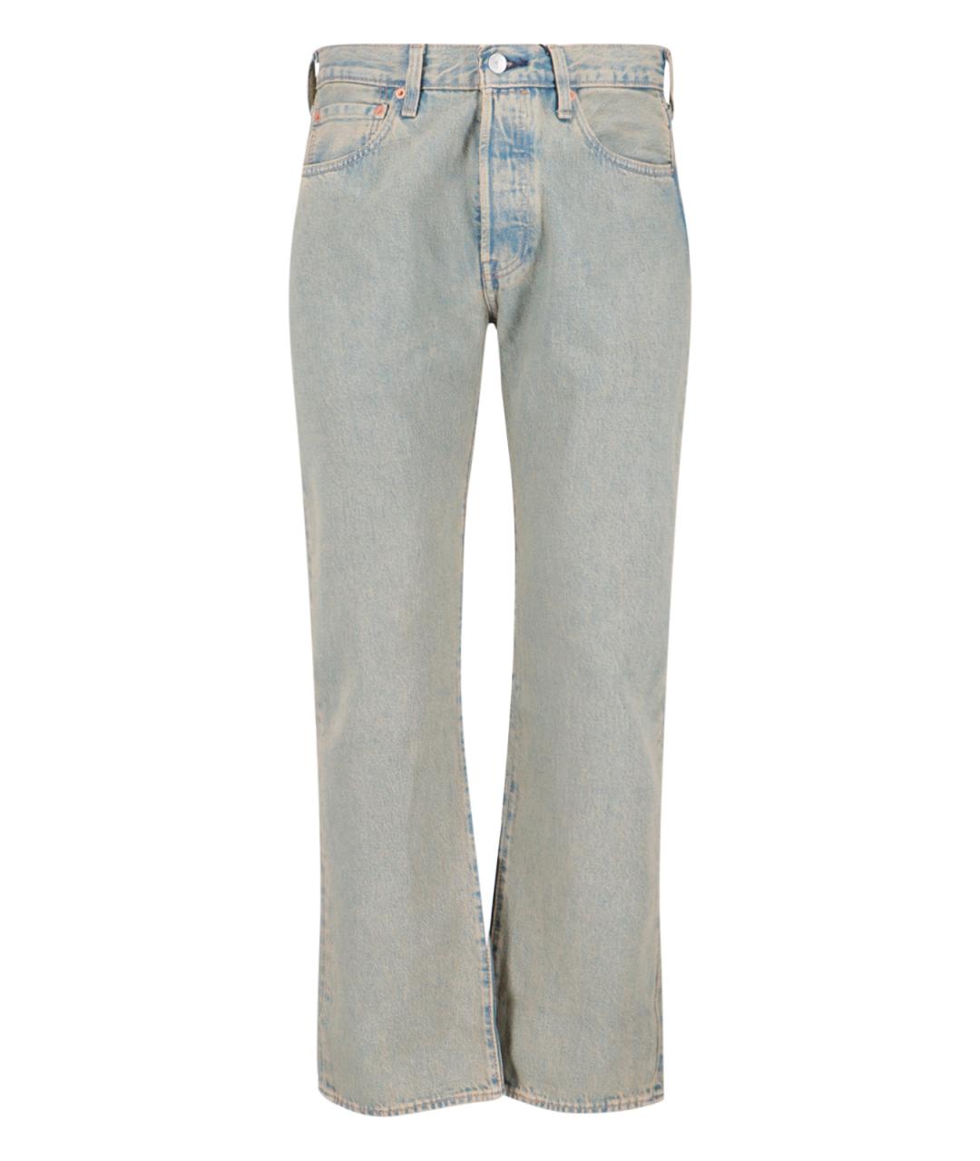 LEVI'S Синие хлопковые прямые джинсы, фото 1