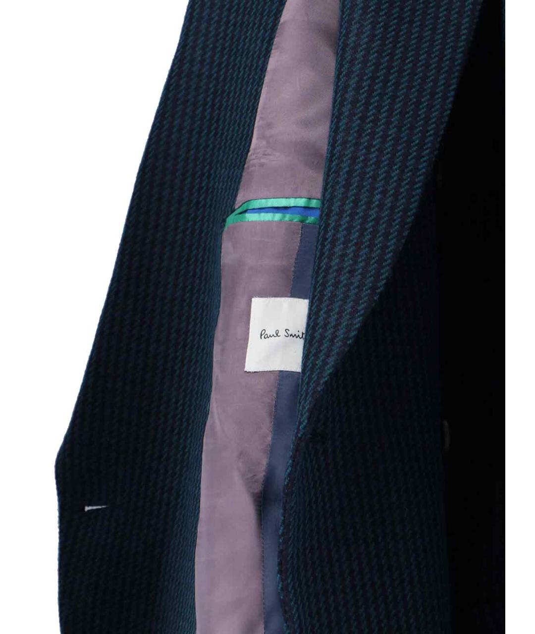 PAUL SMITH Синее шерстяное пальто, фото 5