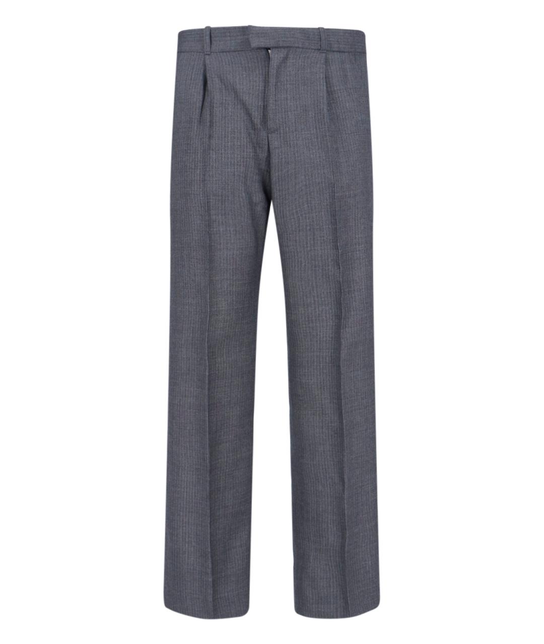 OUR LEGACY Серые шерстяные повседневные брюки, фото 1