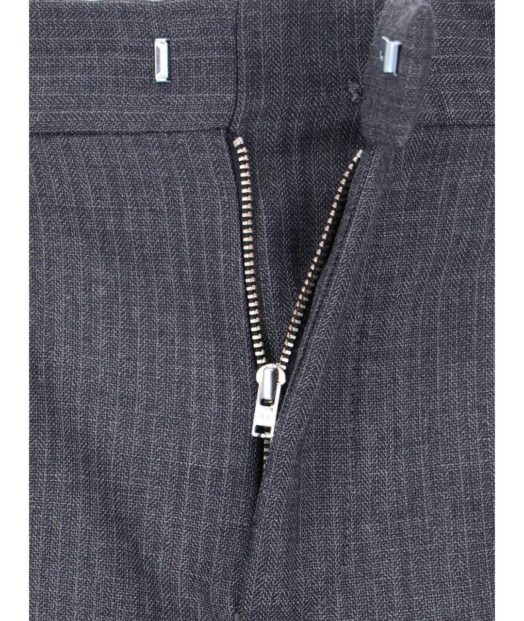 OUR LEGACY Серые шерстяные повседневные брюки, фото 5