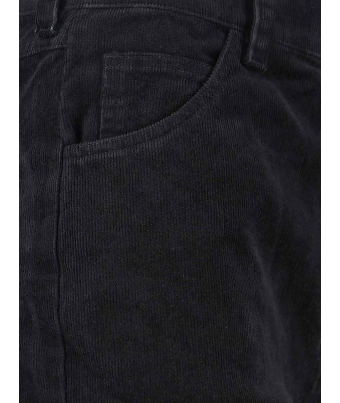 NILI LOTAN Черные хлопковые прямые брюки, фото 4