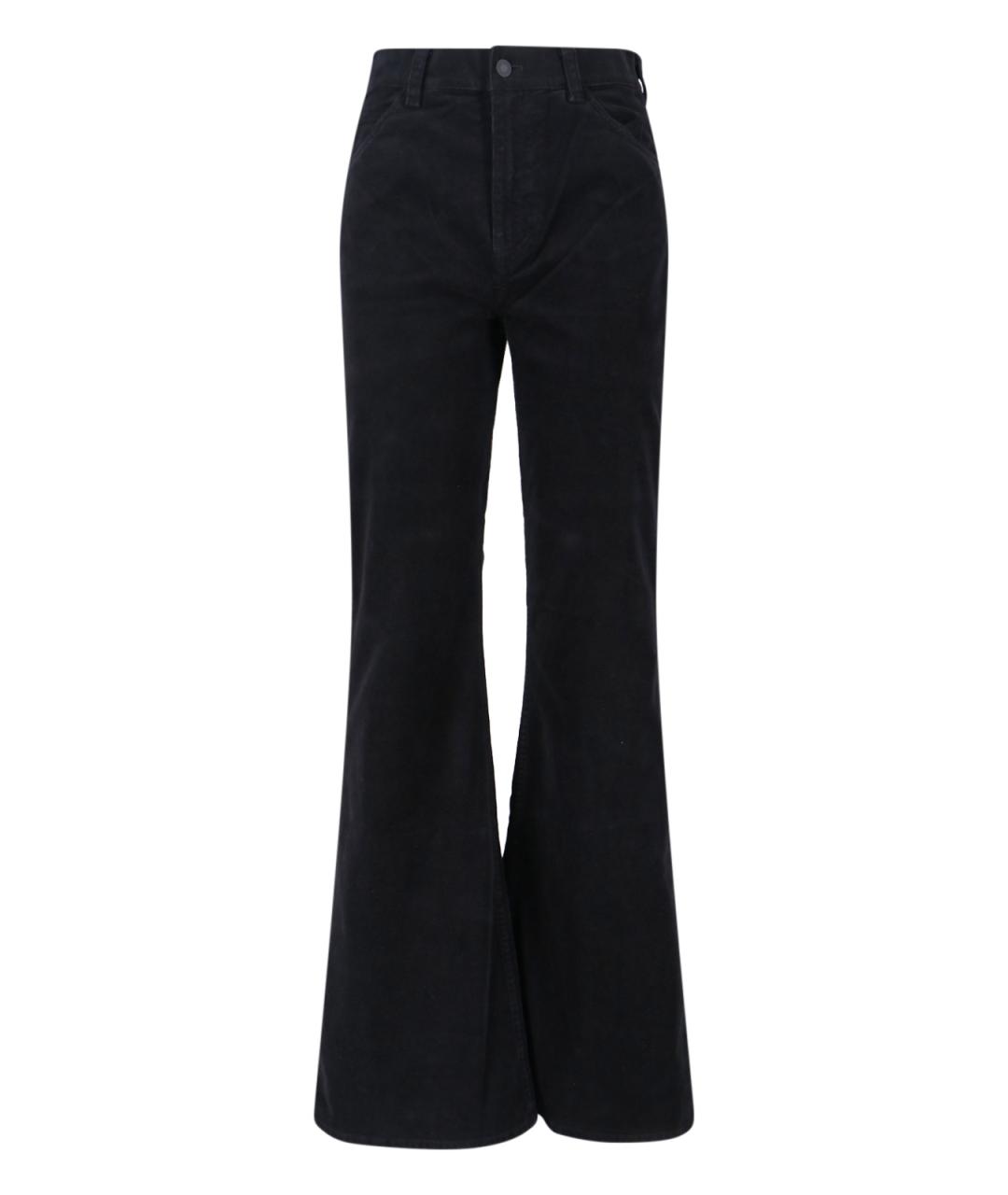 NILI LOTAN Черные хлопковые прямые брюки, фото 1