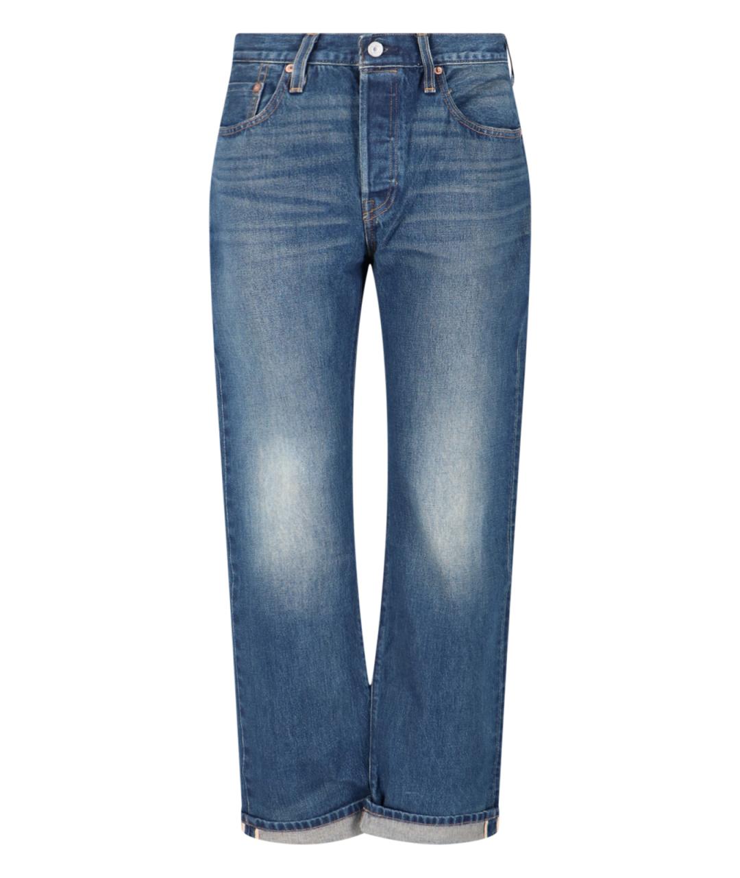 LEVI'S Синие хлопковые прямые джинсы, фото 1