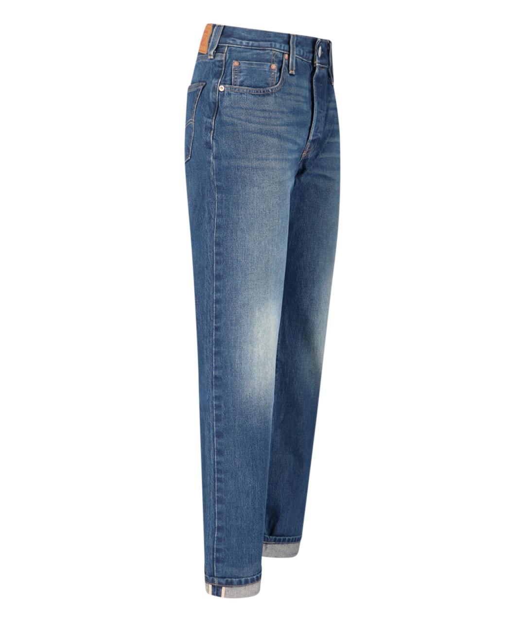 LEVI'S Синие хлопковые прямые джинсы, фото 3