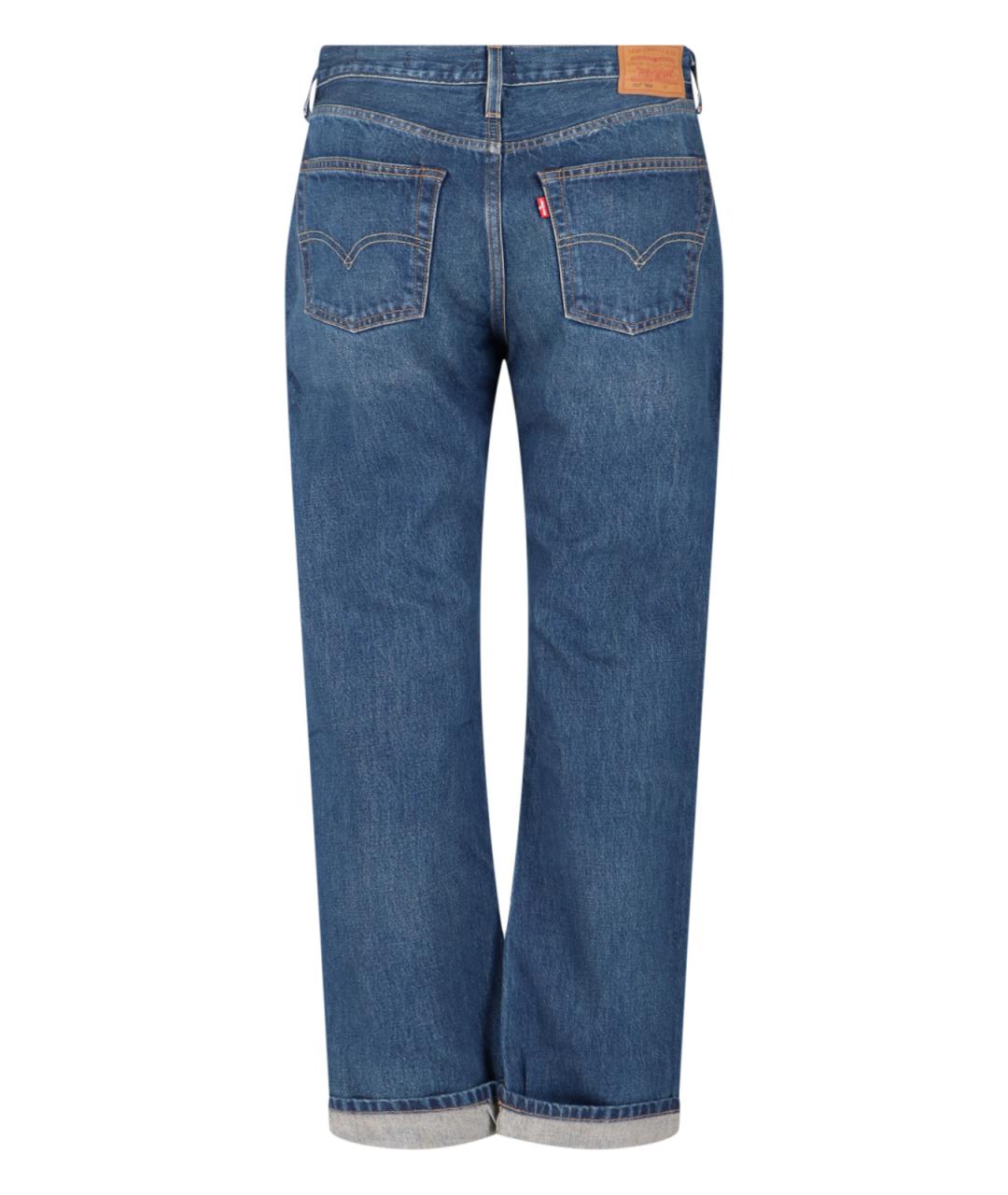 LEVI'S Синие хлопковые прямые джинсы, фото 2