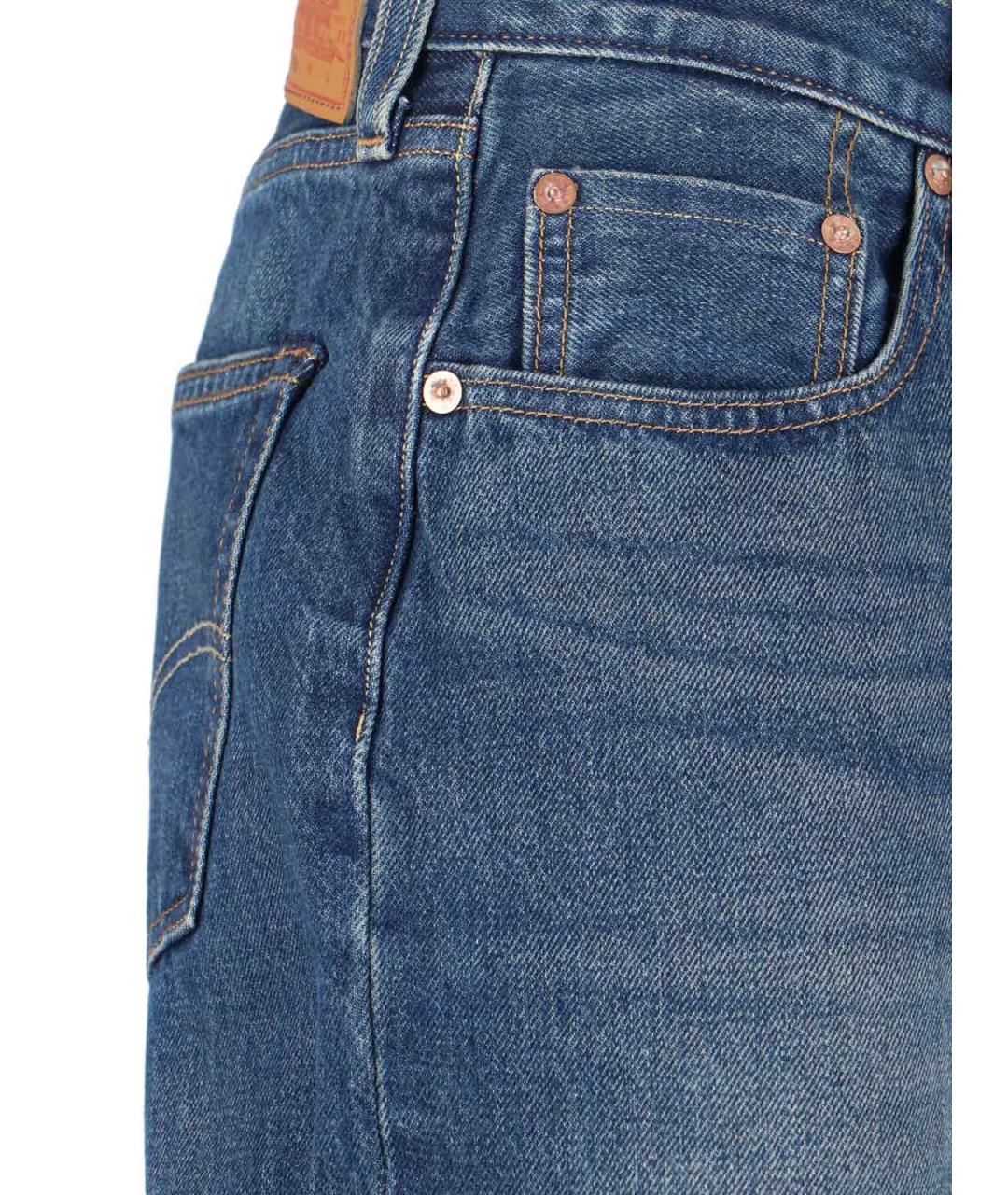 LEVI'S Синие хлопковые прямые джинсы, фото 4