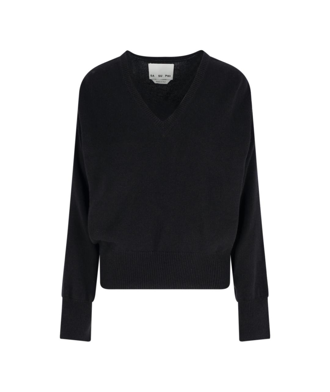 Sa Su Phi Черный кашемировый джемпер / свитер, фото 1