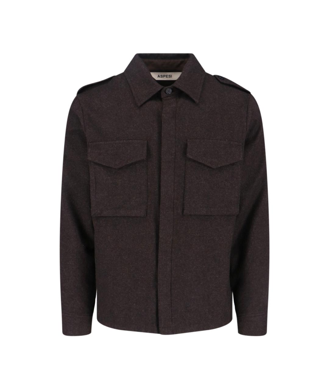 ASPESI Коричневая кэжуал рубашка, фото 1