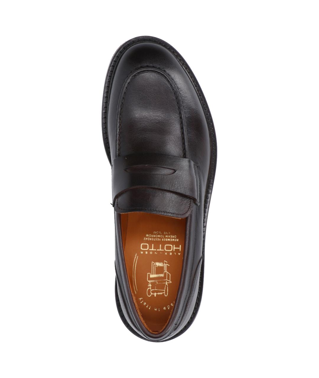 Alexander Hotto Коричневые кожаные лоферы, фото 5